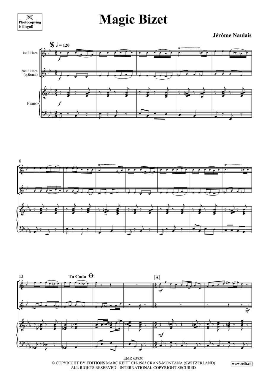 Magic Bizet Magic Bizet Horn scores gallery preview page 4