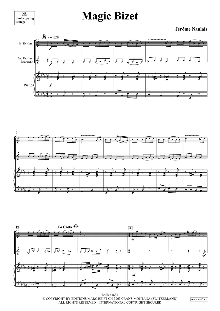 Magic Bizet Magic Bizet Horn scores gallery preview page 4