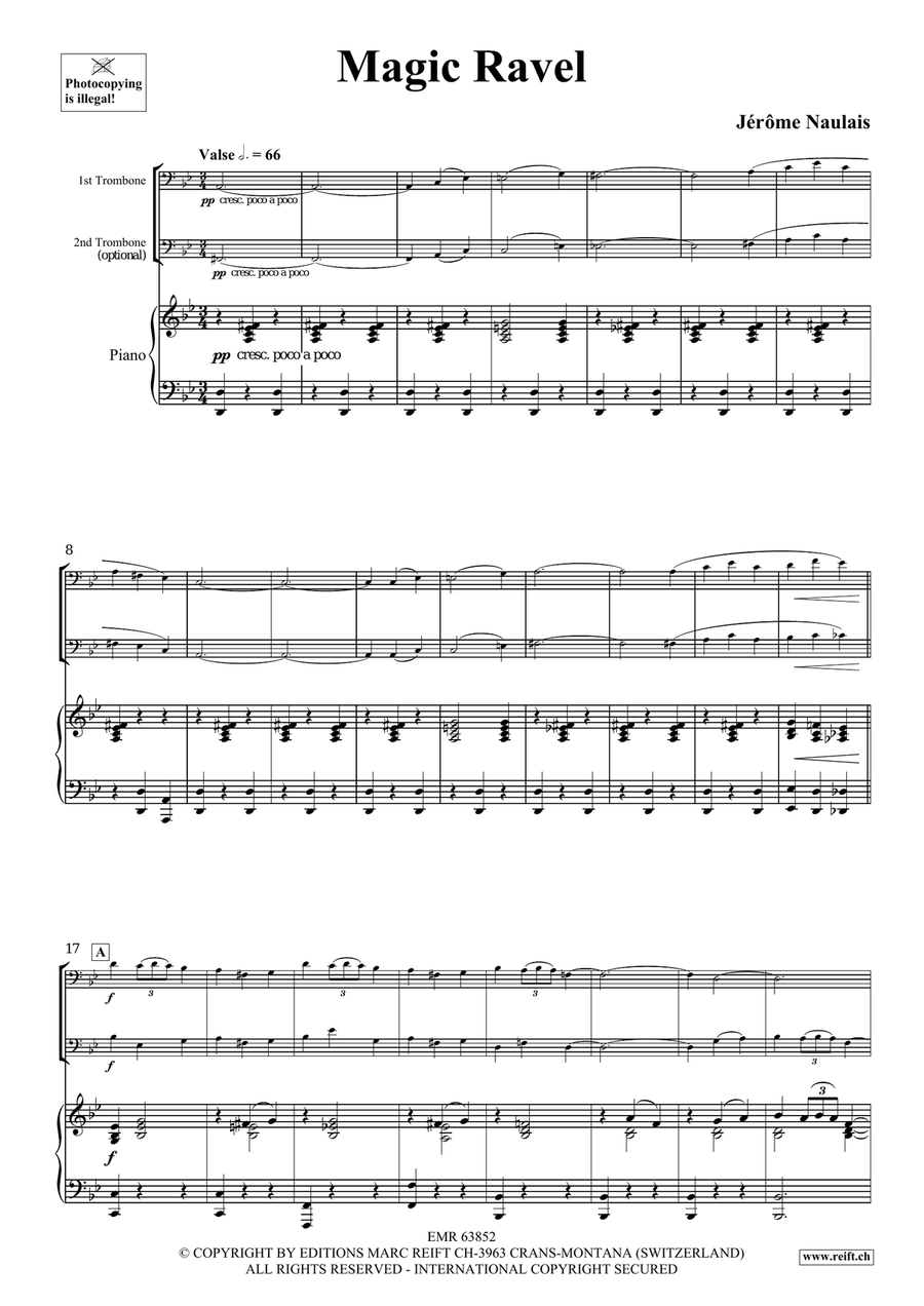 Magic Ravel Magic Ravel Trombone Duet scores gallery preview page 4