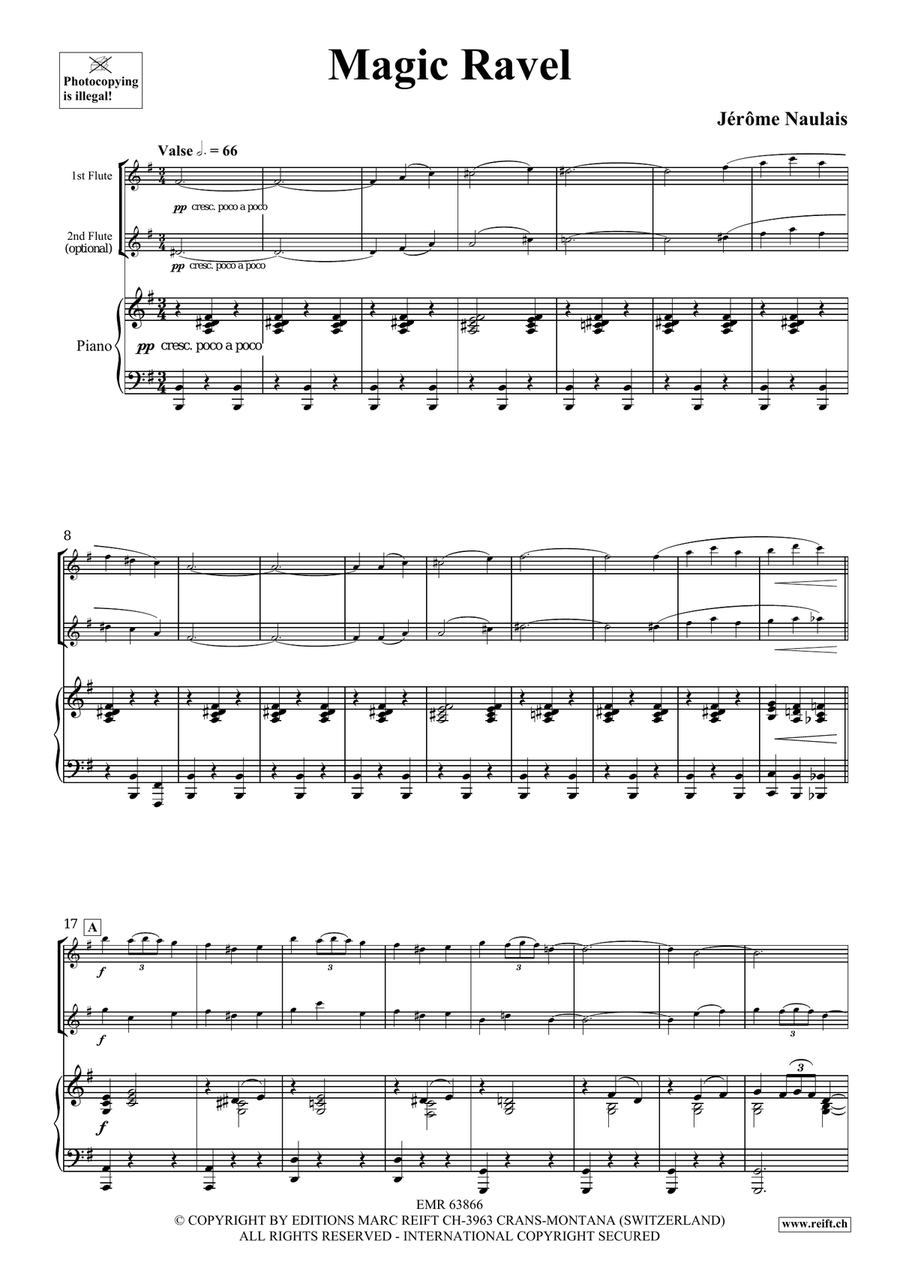 Magic Ravel Flute Duet scores gallery preview page 4