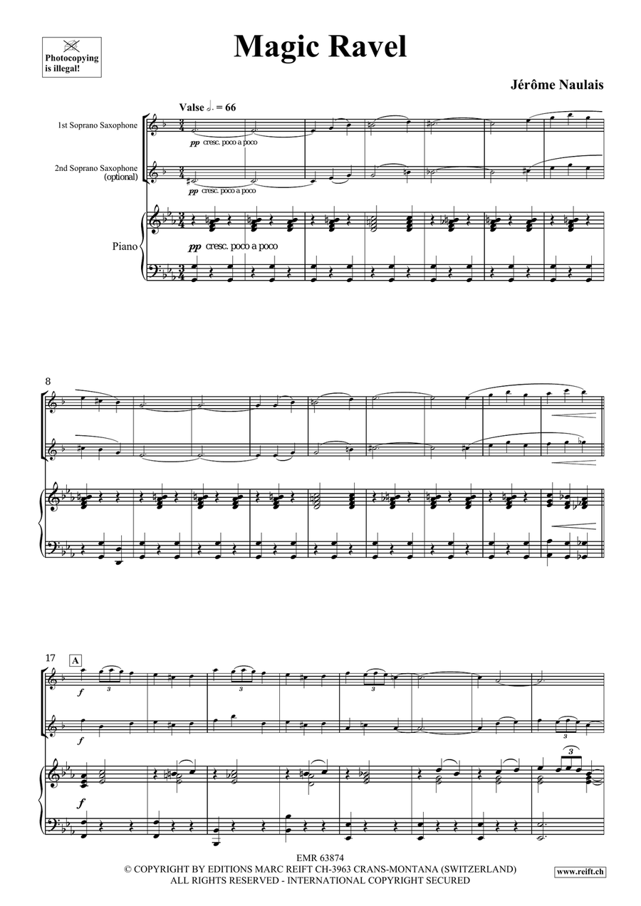 Magic Ravel Magic Ravel Soprano Saxophone scores gallery preview page 4