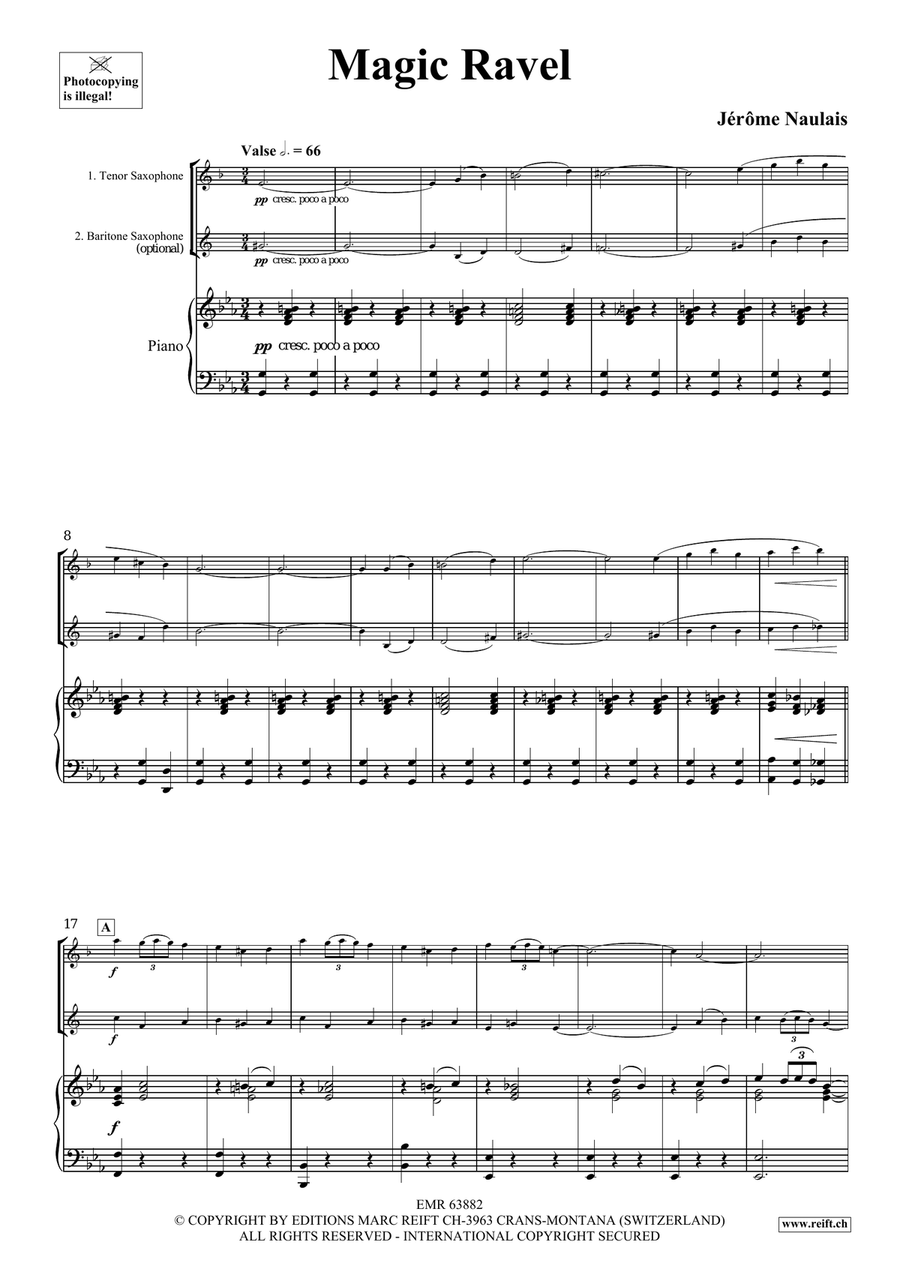 Magic Ravel Magic Ravel Tenor Saxophone scores gallery preview page 4