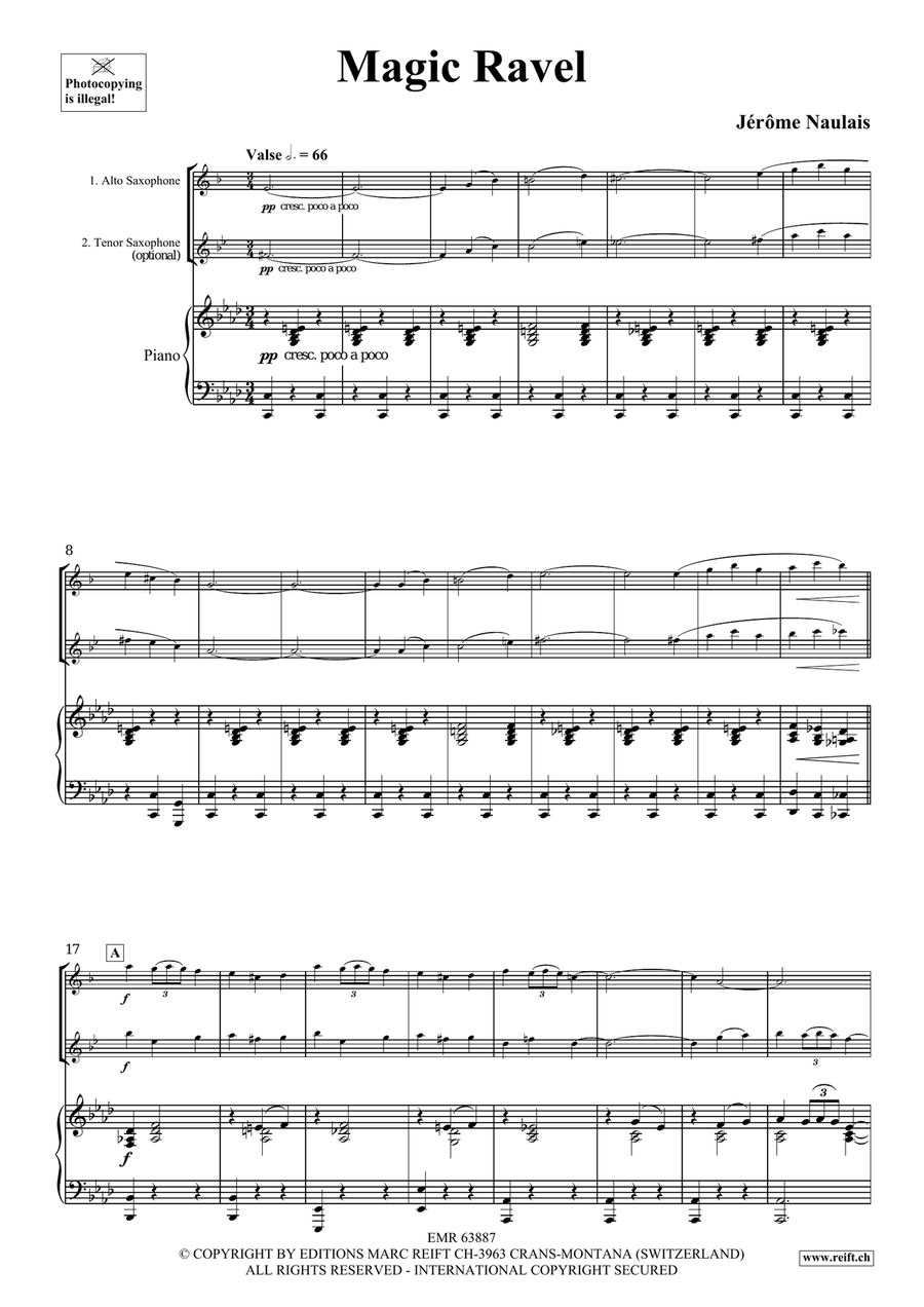 Magic Ravel Magic Ravel Tenor Saxophone scores gallery preview page 4