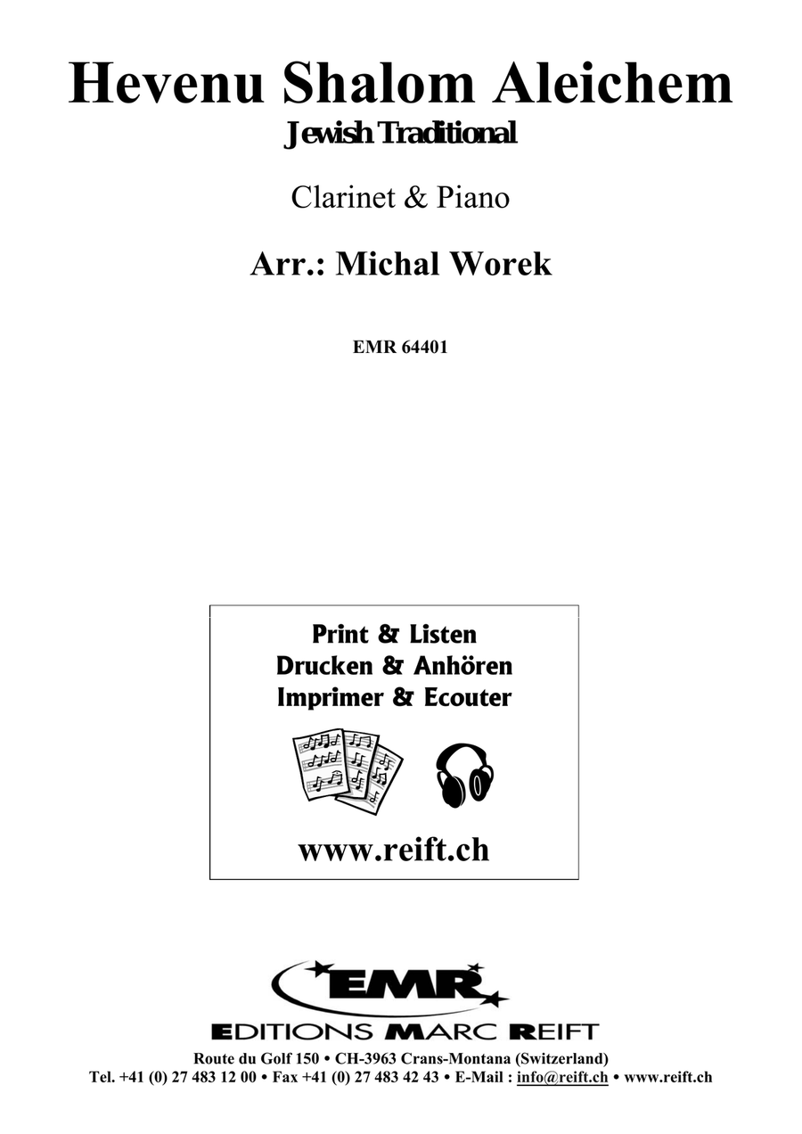 Hevenu Shalom Aleichem Hevenu Shalom Aleichem Clarinet Solo scores gallery preview page 2