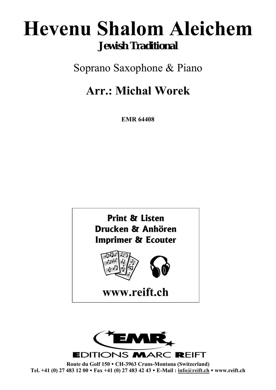 Hevenu Shalom Aleichem Hevenu Shalom Aleichem Soprano Saxophone scores gallery preview page 2