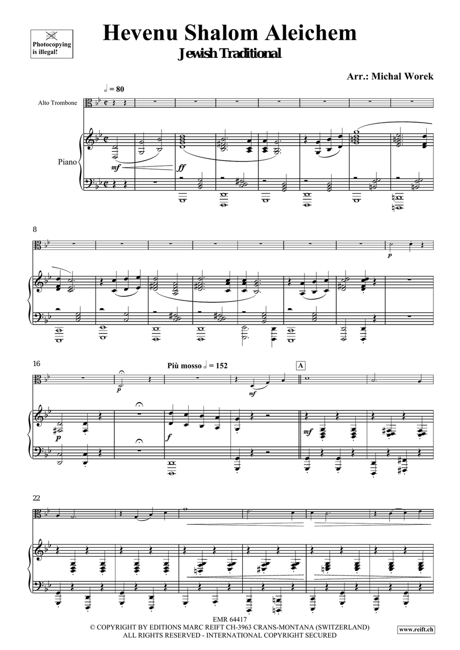 Hevenu Shalom Aleichem Hevenu Shalom Aleichem Piano Accompaniment scores gallery preview page 4