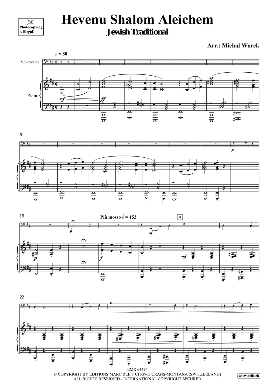 Hevenu Shalom Aleichem Hevenu Shalom Aleichem Piano Accompaniment scores gallery preview page 4