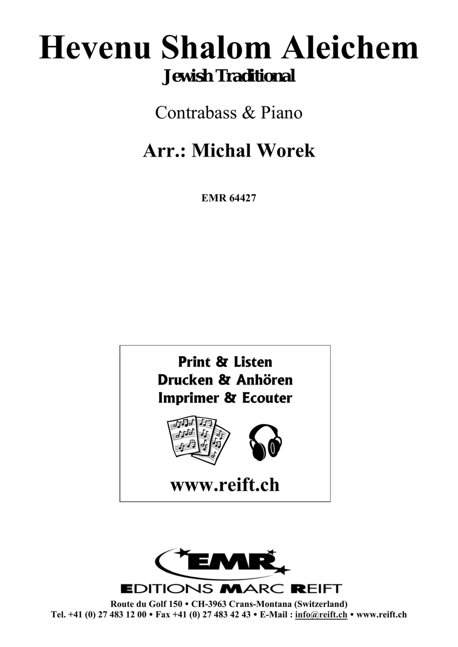 Hevenu Shalom Aleichem Hevenu Shalom Aleichem Double Bass scores gallery preview page 2