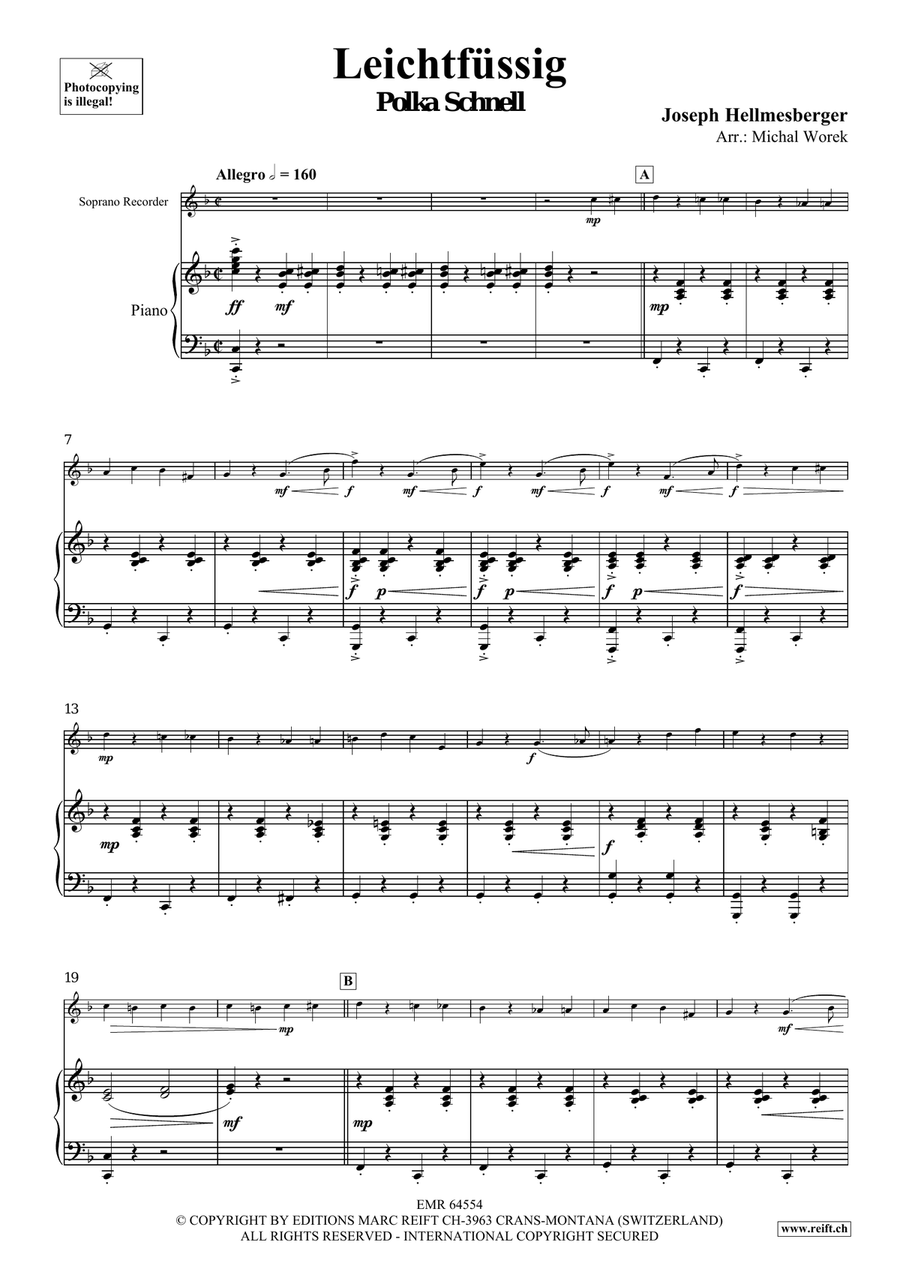 Leichtfüssig Leichtfüssig Soprano Recorder scores gallery preview page 4