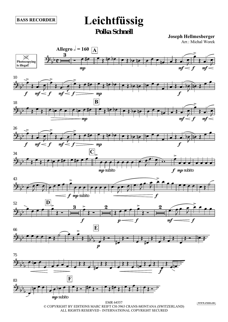 Leichtfüssig Leichtfüssig Bass Recorder scores gallery preview page 3