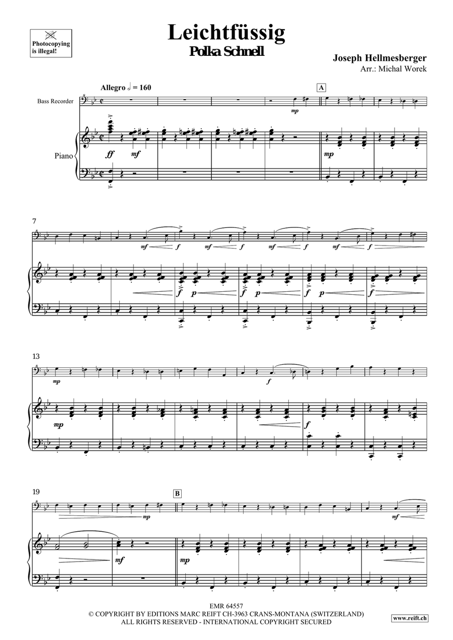 Leichtfüssig Leichtfüssig Bass Recorder scores gallery preview page 4