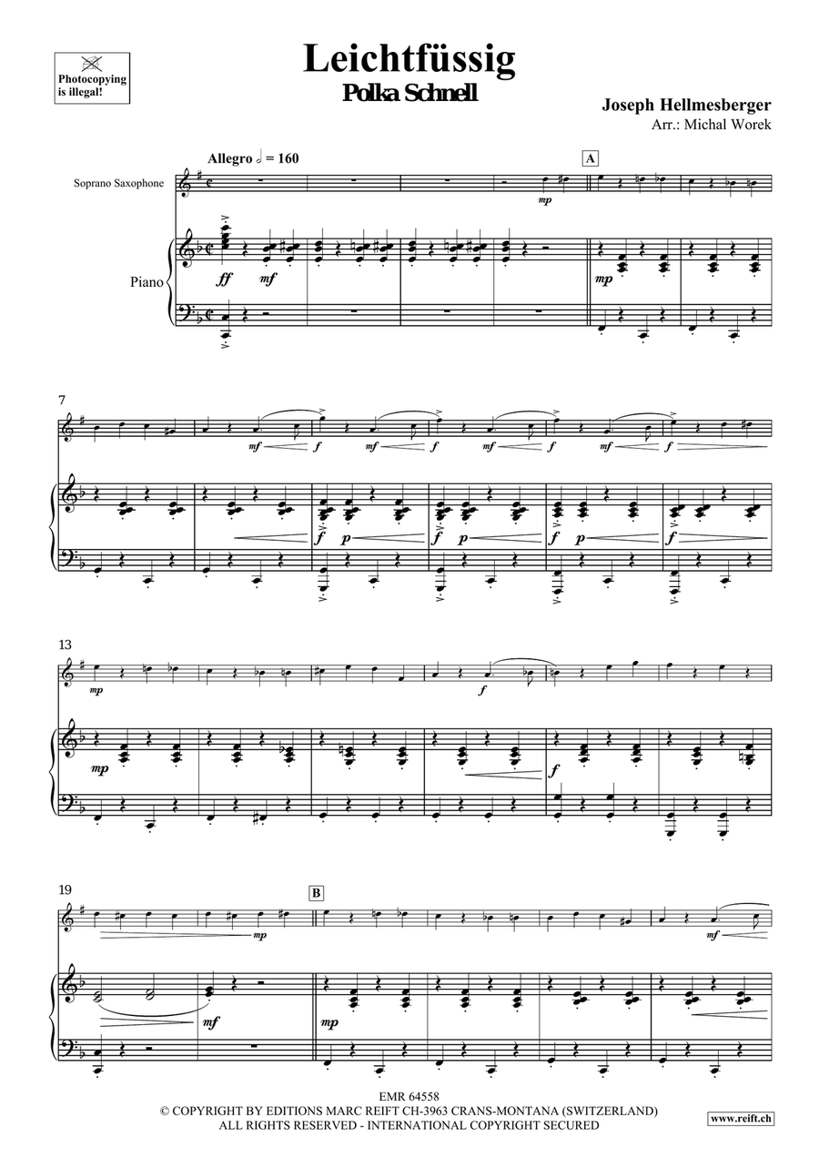 Leichtfüssig Leichtfüssig Soprano Saxophone scores gallery preview page 4