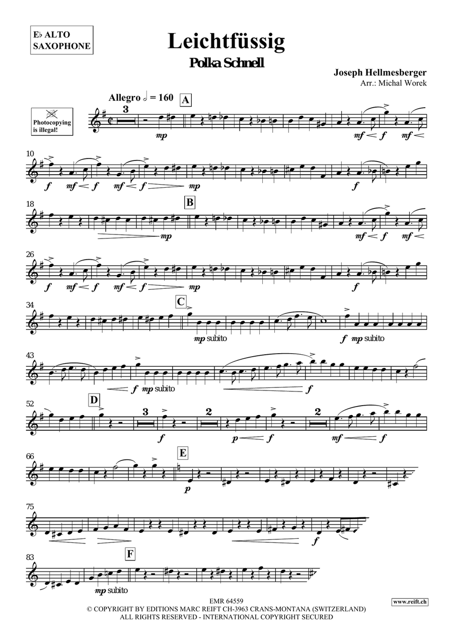 Leichtfüssig Leichtfüssig Alto Saxophone scores gallery preview page 3