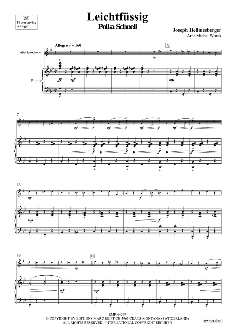 Leichtfüssig Leichtfüssig Alto Saxophone scores gallery preview page 4
