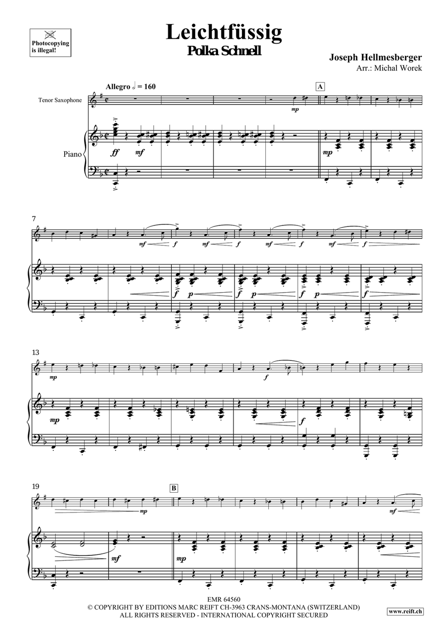 Leichtfüssig Leichtfüssig Tenor Saxophone scores gallery preview page 4