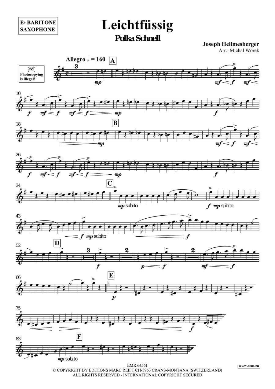 Leichtfüssig Leichtfüssig Baritone Saxophone scores gallery preview page 3