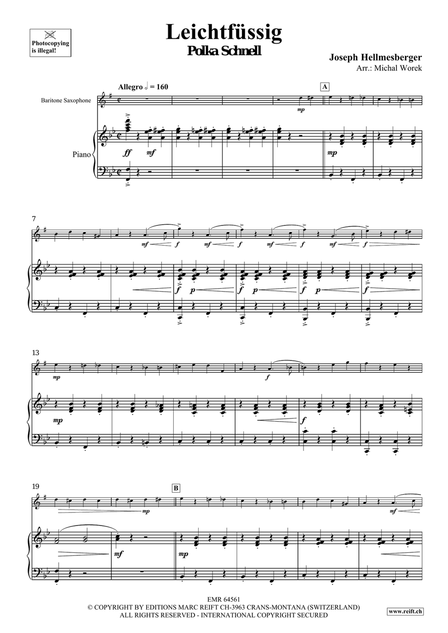 Leichtfüssig Leichtfüssig Baritone Saxophone scores gallery preview page 4