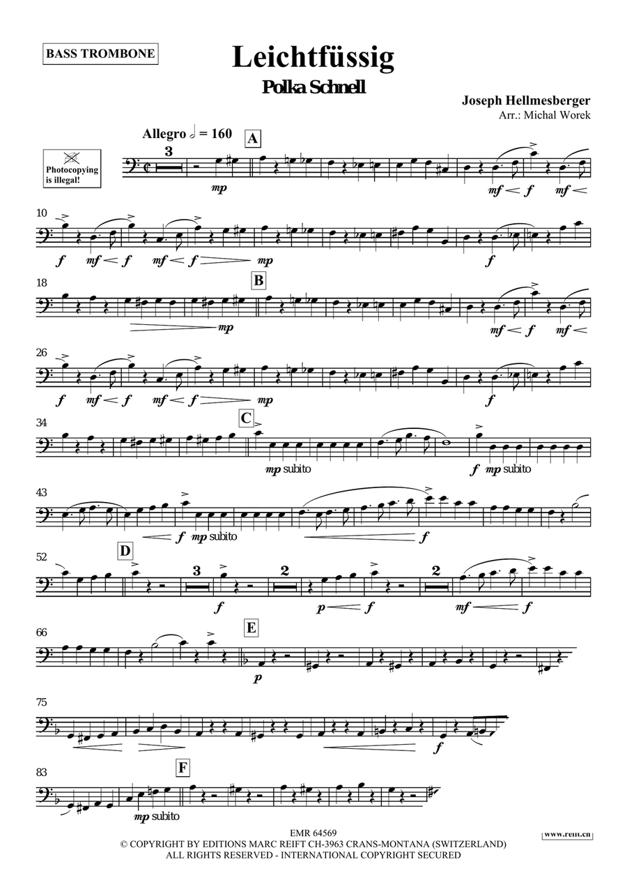 Leichtfüssig Leichtfüssig Bass Trombone scores gallery preview page 3