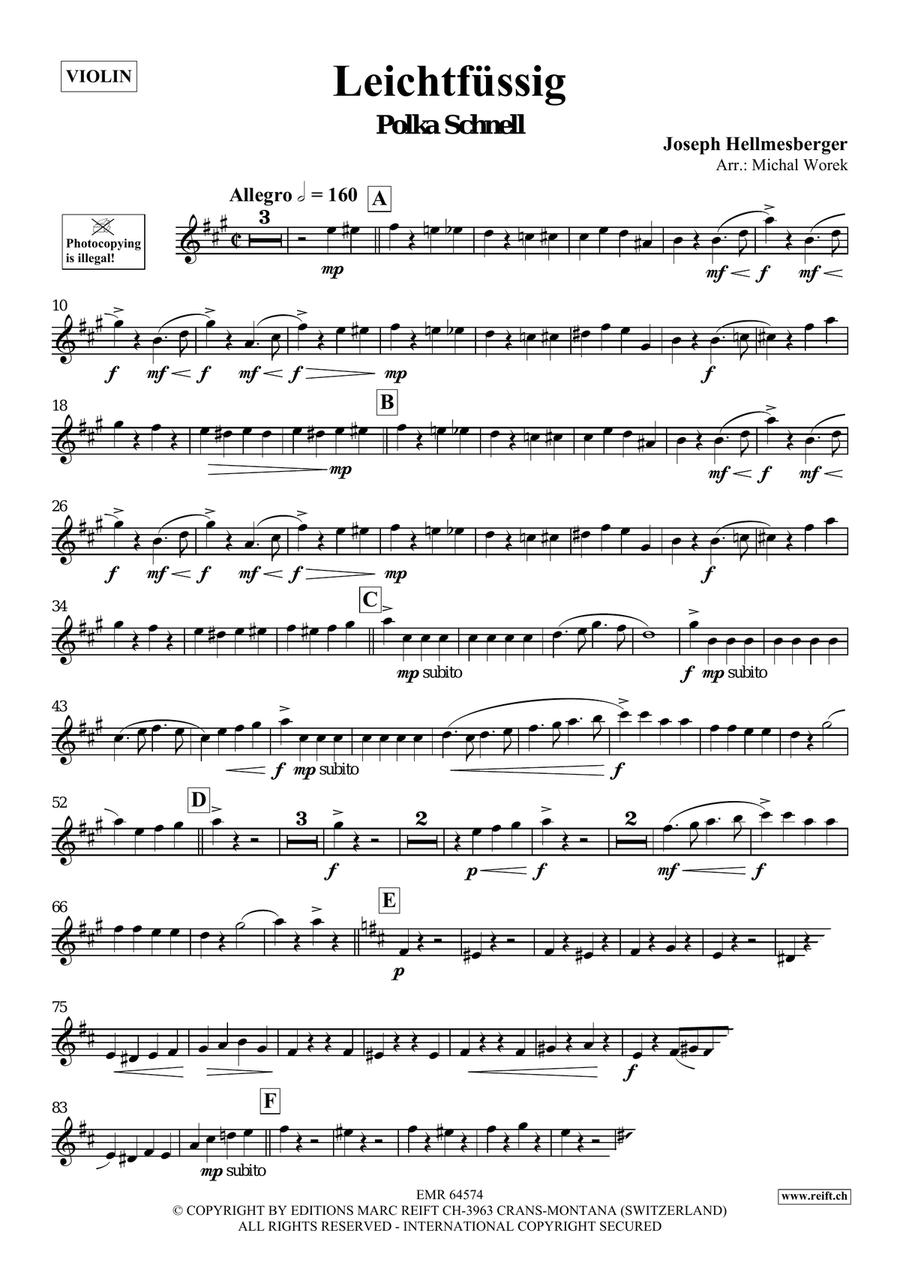 Leichtfüssig Leichtfüssig Violin Solo scores gallery preview page 3