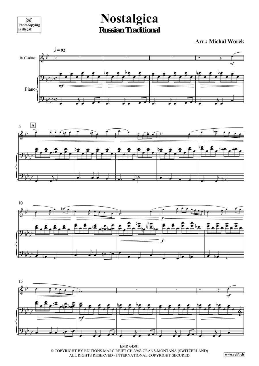 Nostalgica Nostalgica Clarinet Solo scores gallery preview page 4