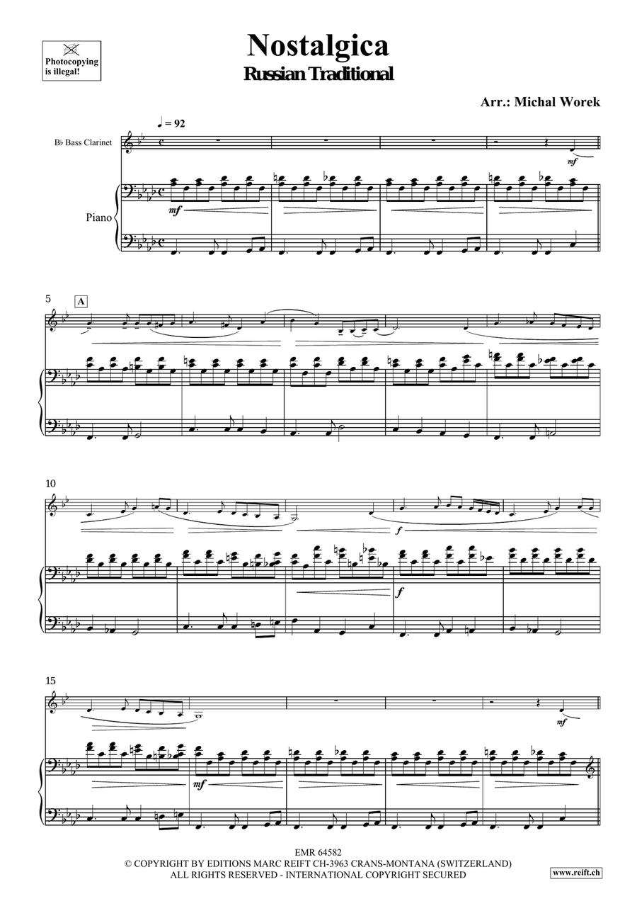 Nostalgica Nostalgica Bass Clarinet scores gallery preview page 4