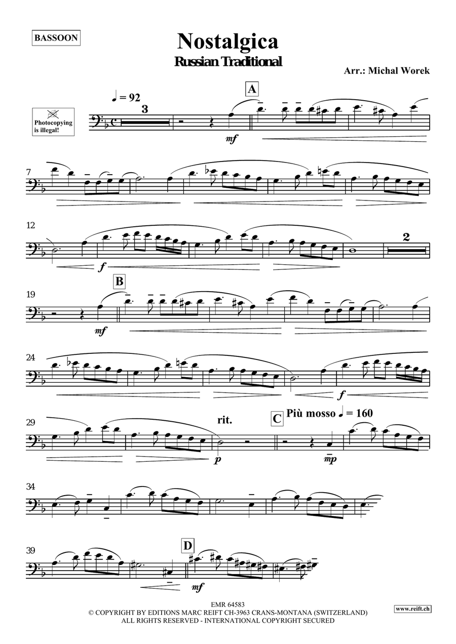 Nostalgica Nostalgica Bassoon Solo scores gallery preview page 3
