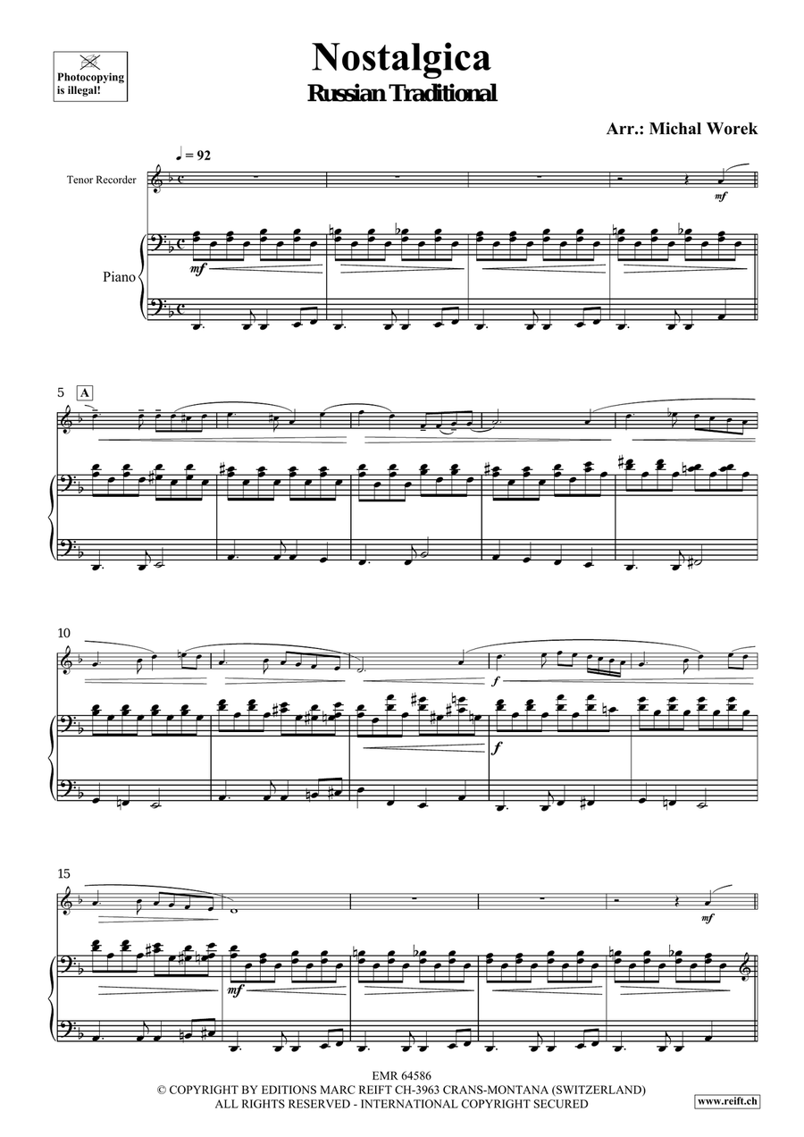Nostalgica Nostalgica Tenor Recorder scores gallery preview page 4