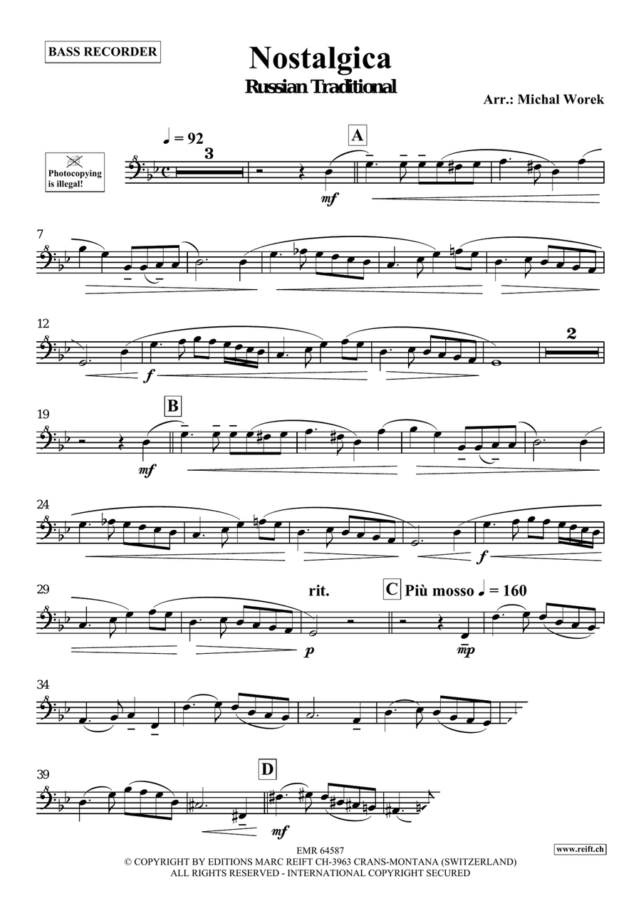 Nostalgica Nostalgica Bass Recorder scores gallery preview page 3