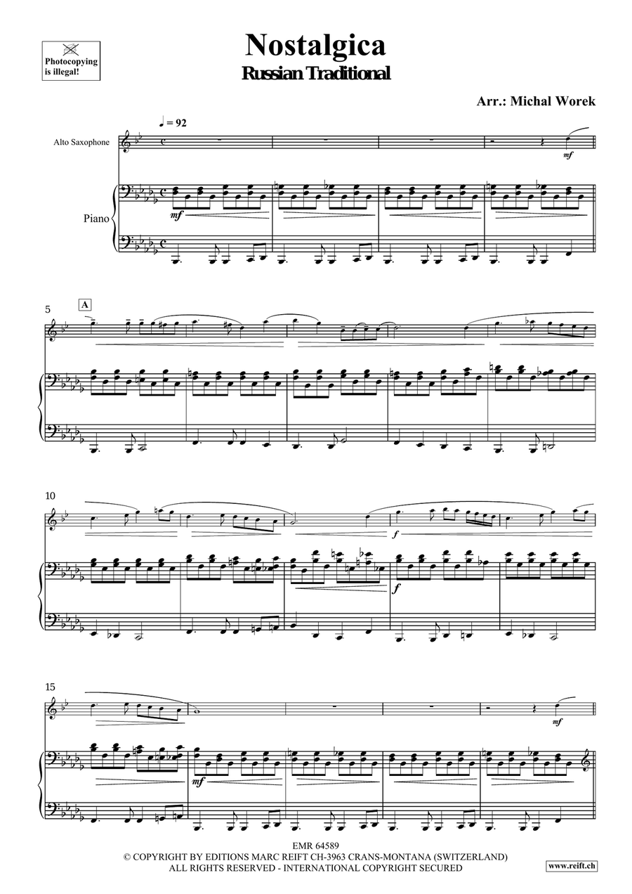 Nostalgica Nostalgica Alto Saxophone scores gallery preview page 4