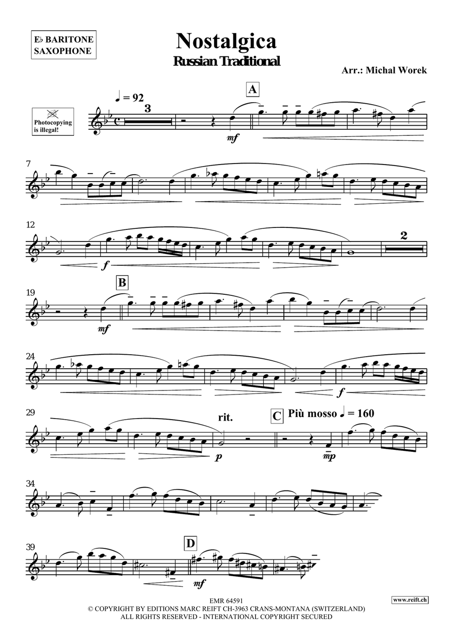 Nostalgica Nostalgica Baritone Saxophone scores gallery preview page 3