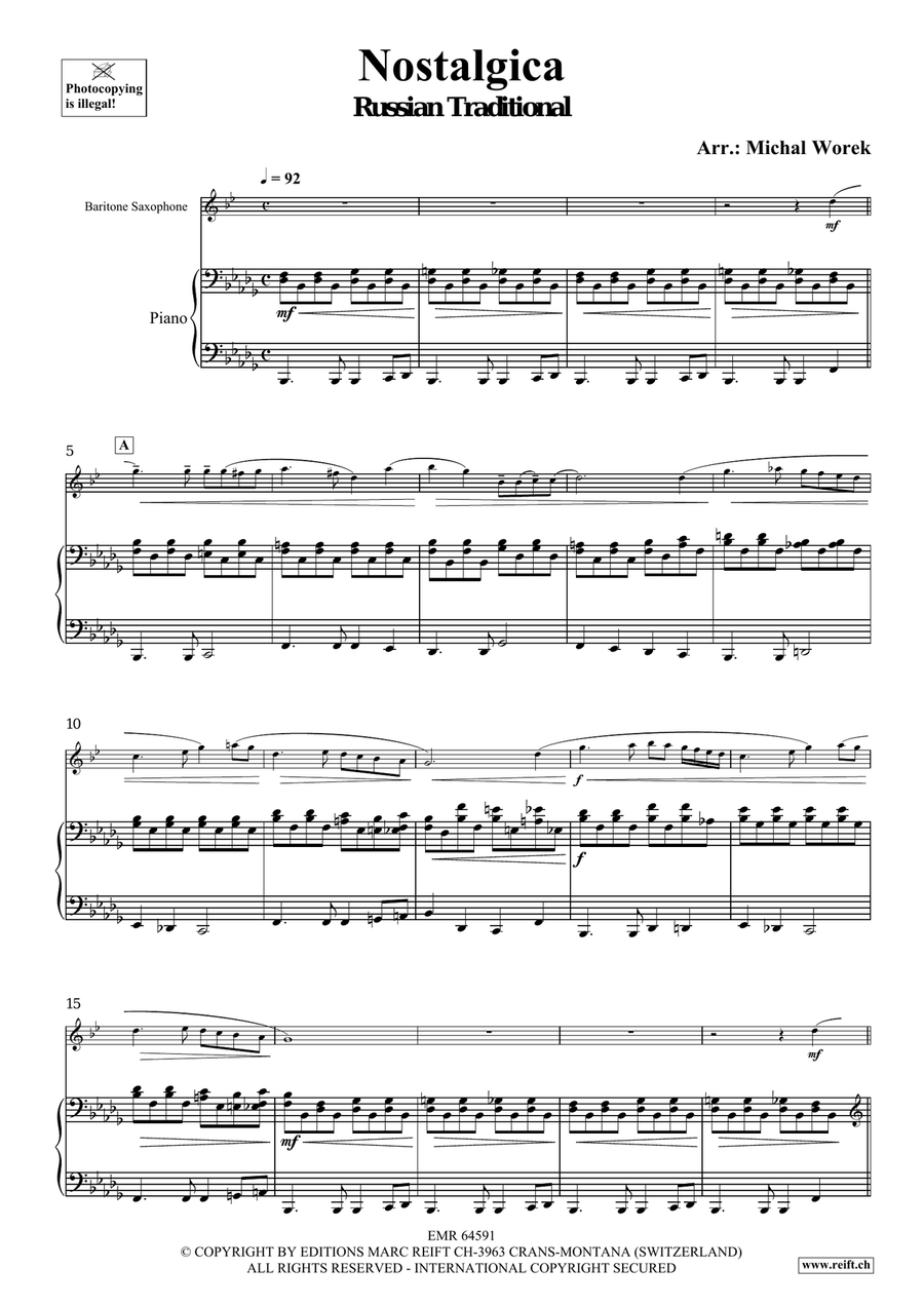 Nostalgica Nostalgica Baritone Saxophone scores gallery preview page 4