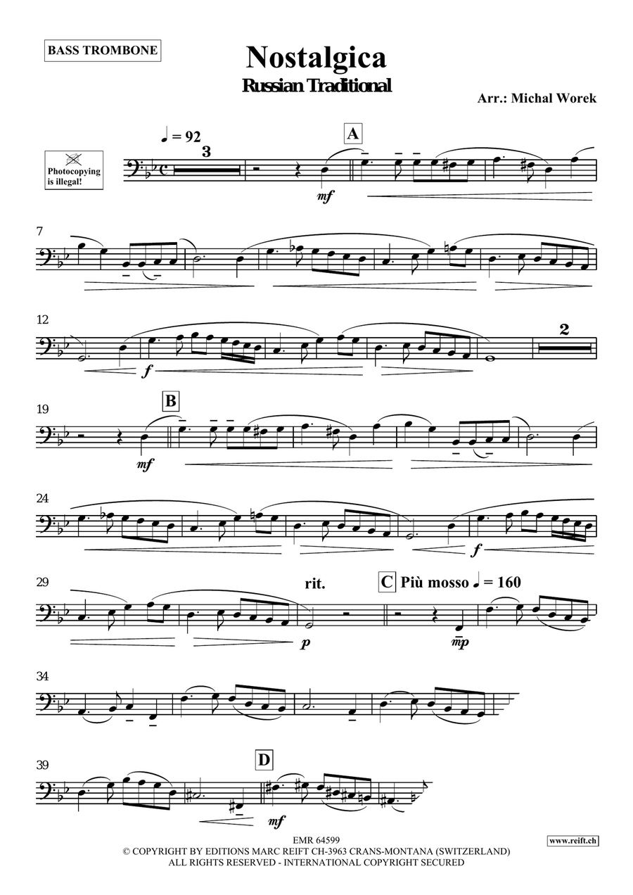 Nostalgica Nostalgica Bass Trombone scores gallery preview page 3
