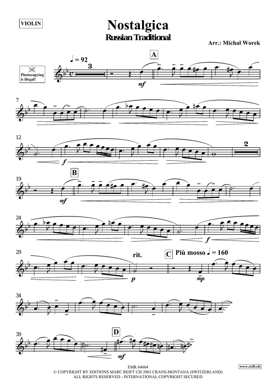 Nostalgica Nostalgica Violin Solo scores gallery preview page 3