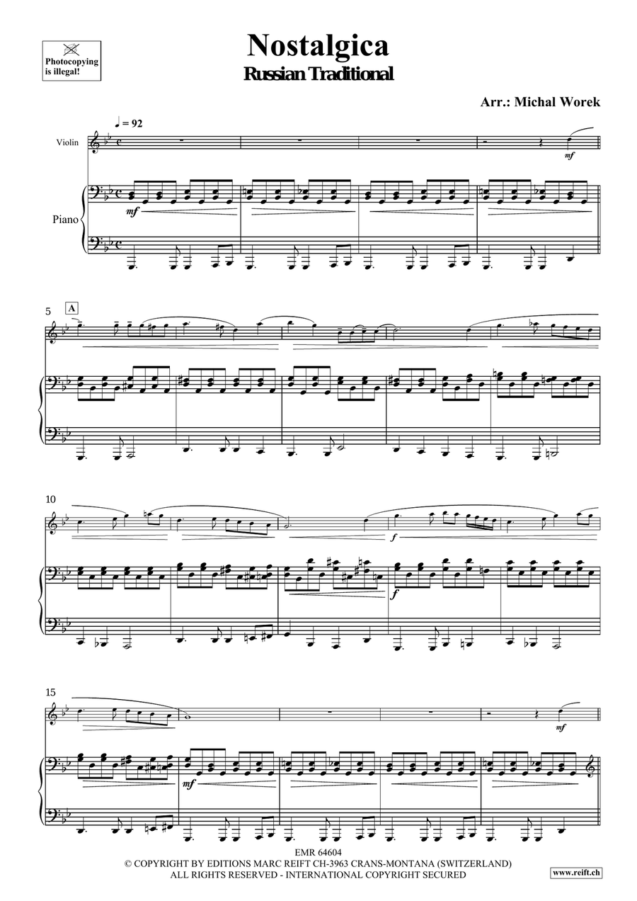 Nostalgica Nostalgica Violin Solo scores gallery preview page 4