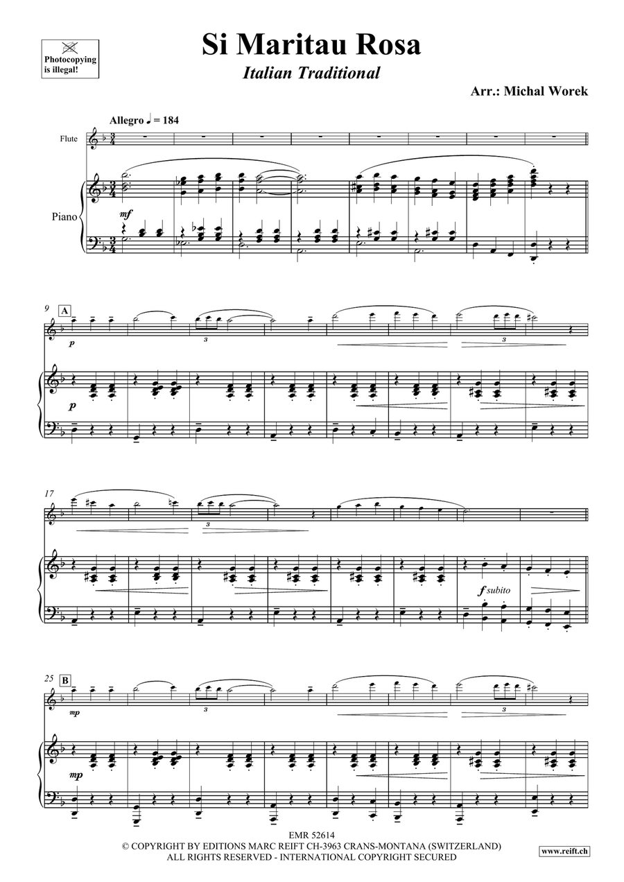 Si Maritau Rosa Si Maritau Rosa Flute Solo scores gallery preview page 4