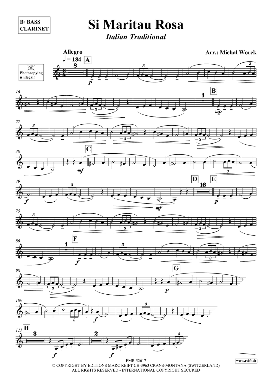 Si Maritau Rosa Si Maritau Rosa Bass Clarinet scores gallery preview page 3