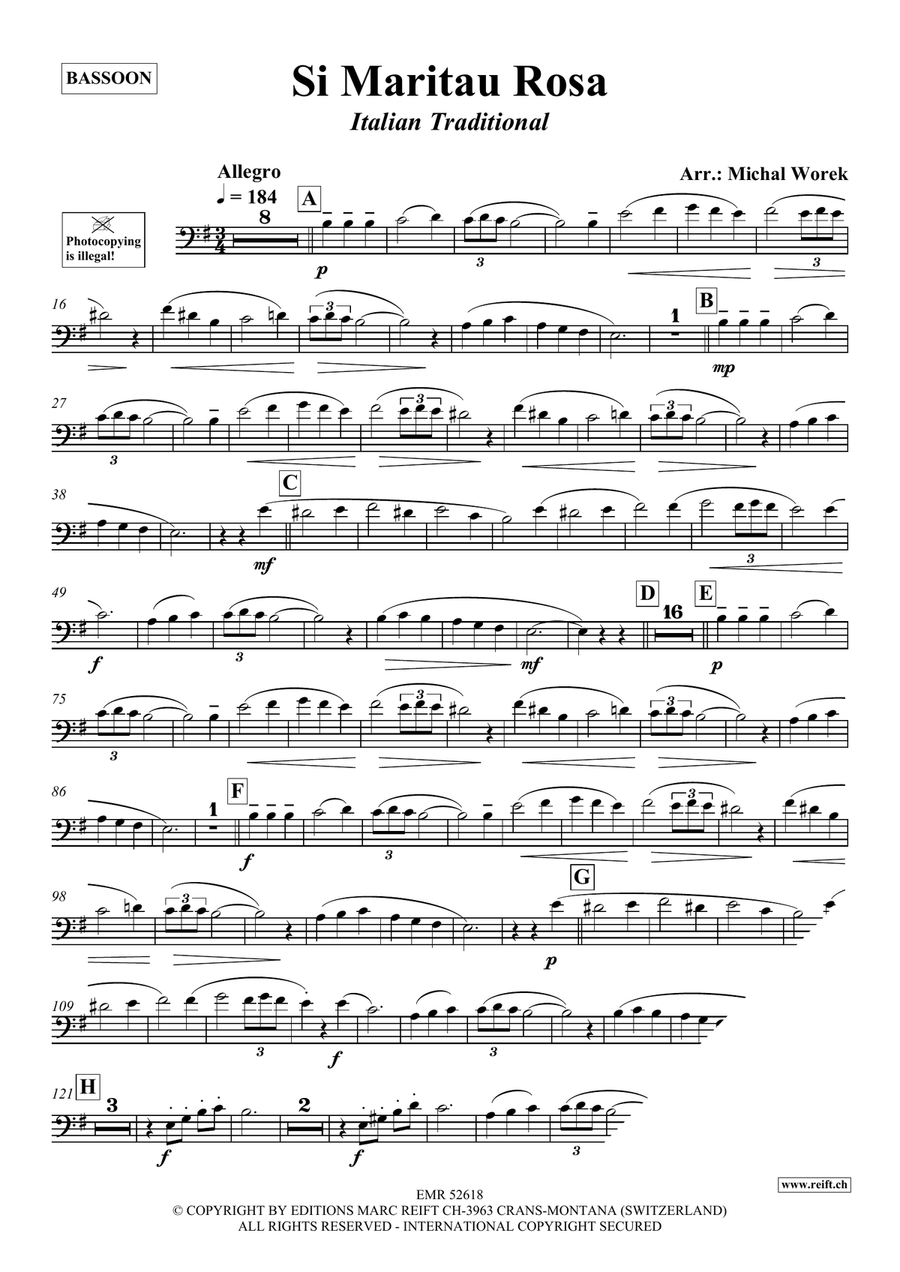 Si Maritau Rosa Si Maritau Rosa Bassoon Solo scores gallery preview page 3