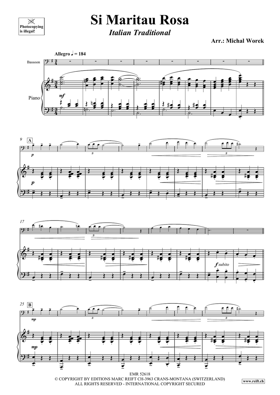 Si Maritau Rosa Si Maritau Rosa Bassoon Solo scores gallery preview page 4
