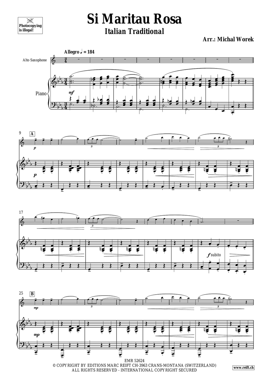 Si Maritau Rosa Si Maritau Rosa Alto Saxophone scores gallery preview page 4