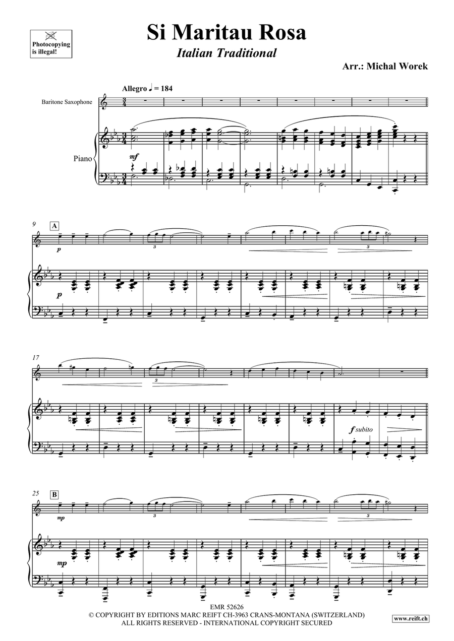 Si Maritau Rosa Si Maritau Rosa Baritone Saxophone scores gallery preview page 4