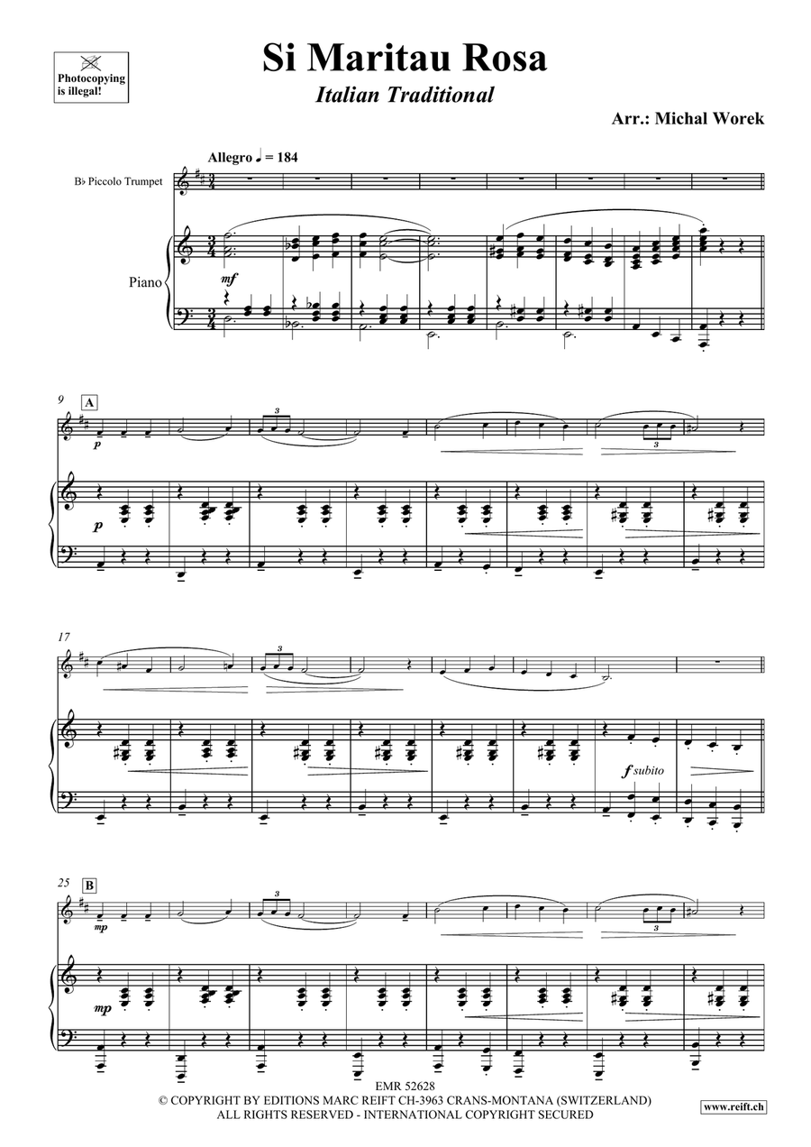 Si Maritau Rosa Piccolo Trumpet scores gallery preview page 4