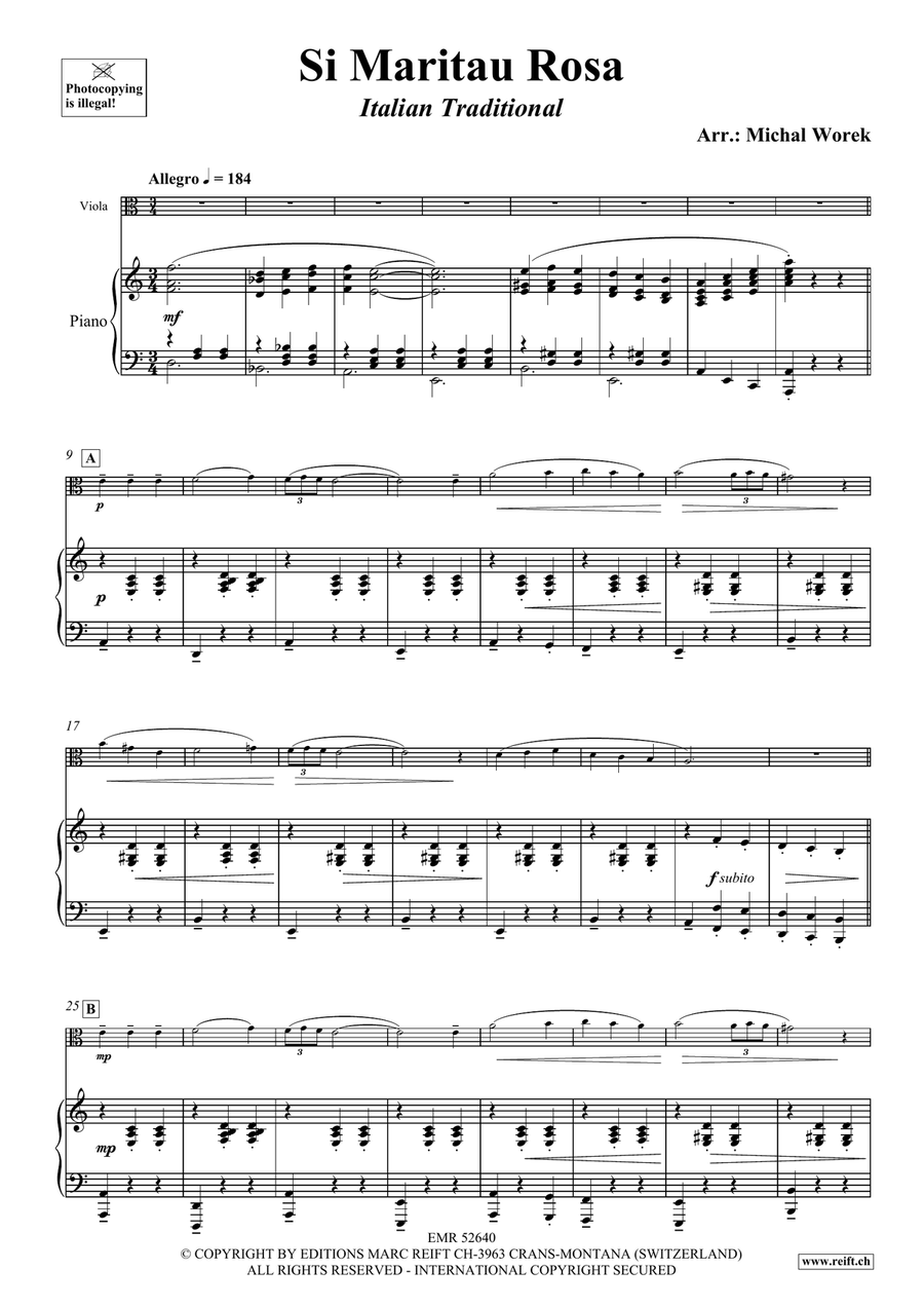 Si Maritau Rosa Si Maritau Rosa Piano Accompaniment scores gallery preview page 4