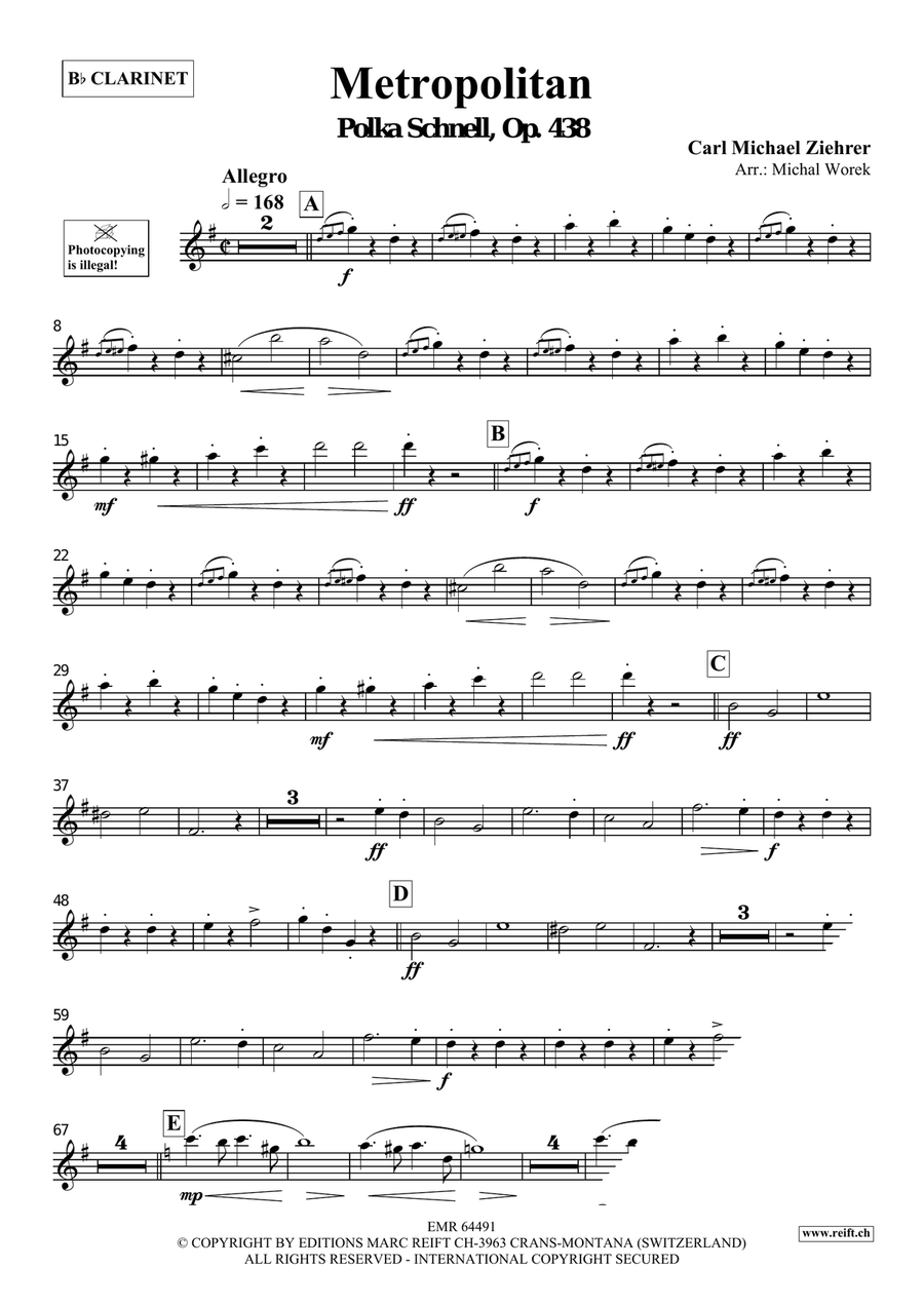 Metropolitan Metropolitan Clarinet Solo scores gallery preview page 3