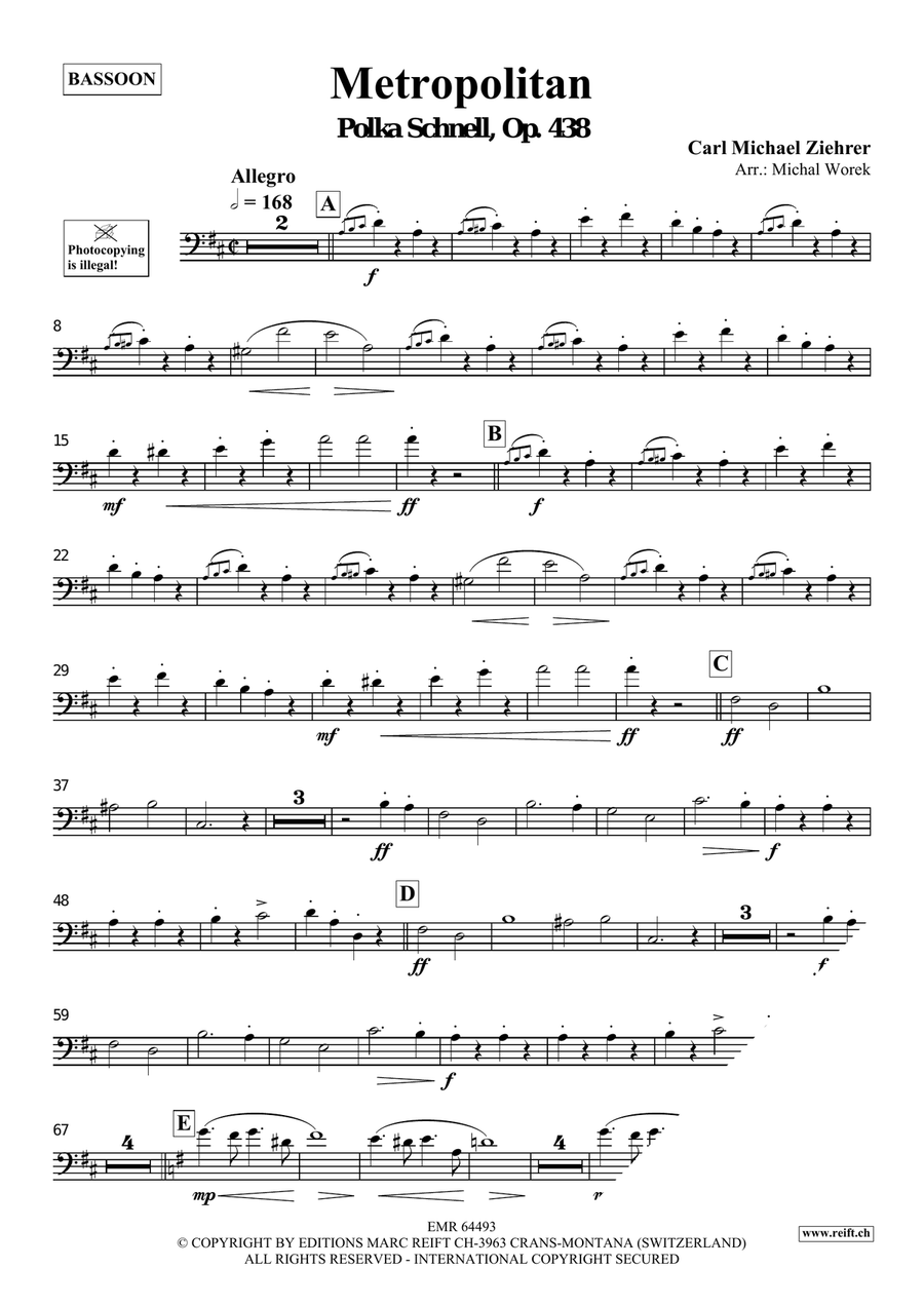 Metropolitan Metropolitan Bassoon Solo scores gallery preview page 3
