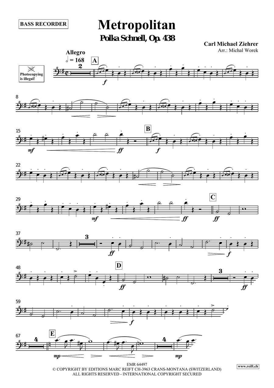 Metropolitan Metropolitan Bass Recorder scores gallery preview page 3