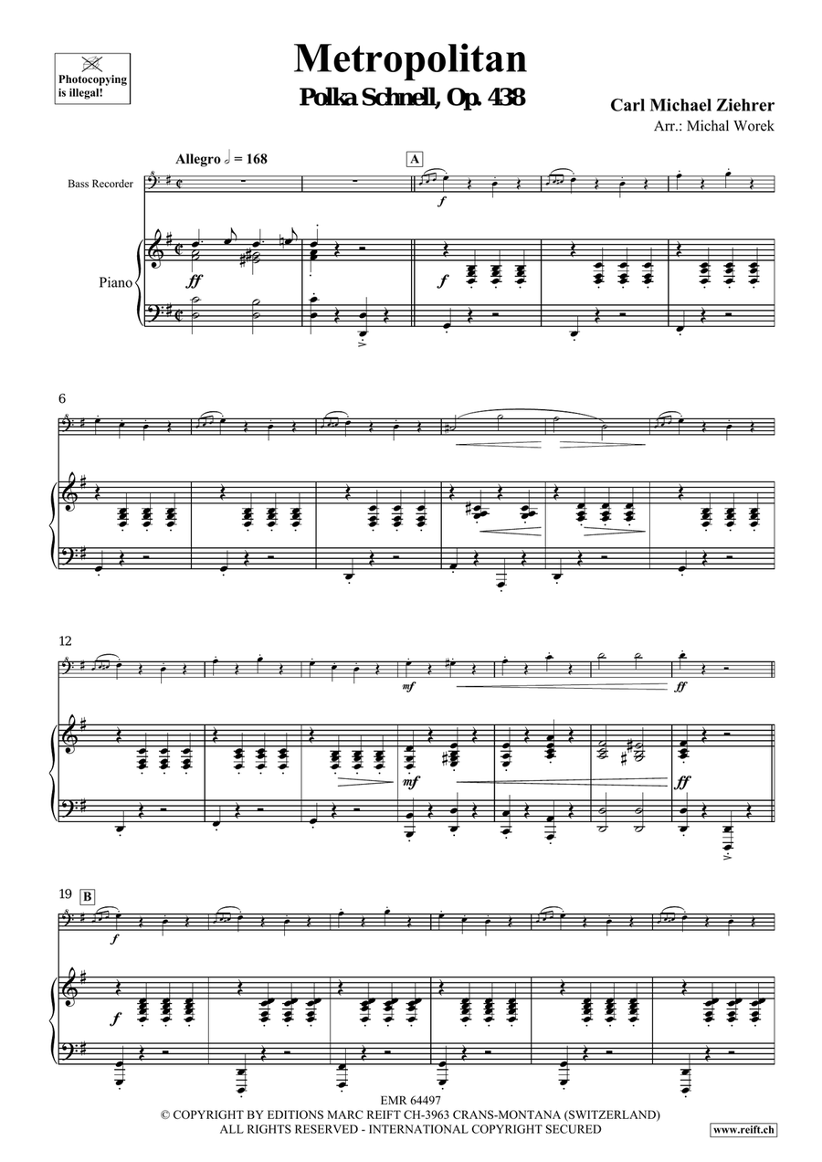 Metropolitan Metropolitan Bass Recorder scores gallery preview page 4