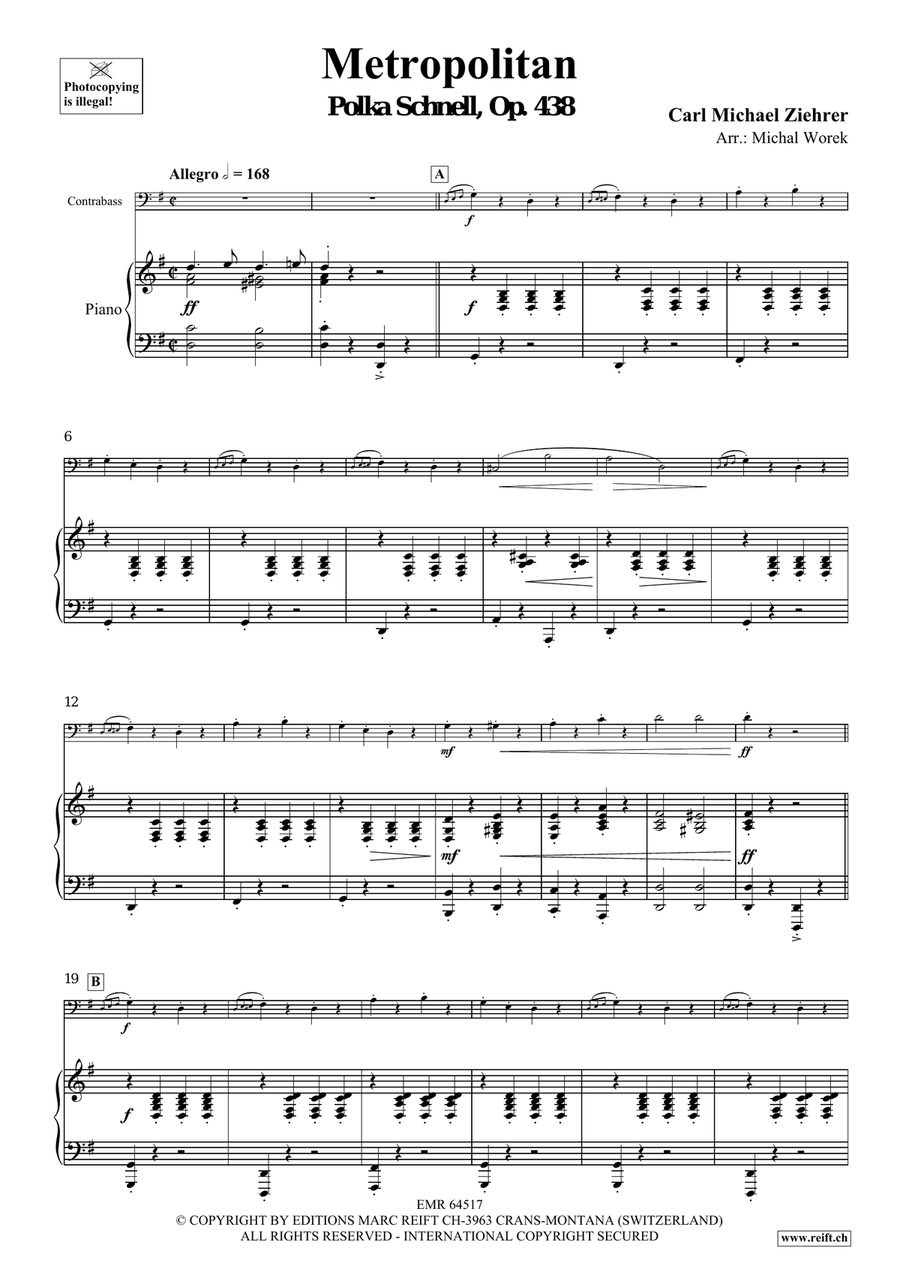Metropolitan Metropolitan Double Bass scores gallery preview page 4