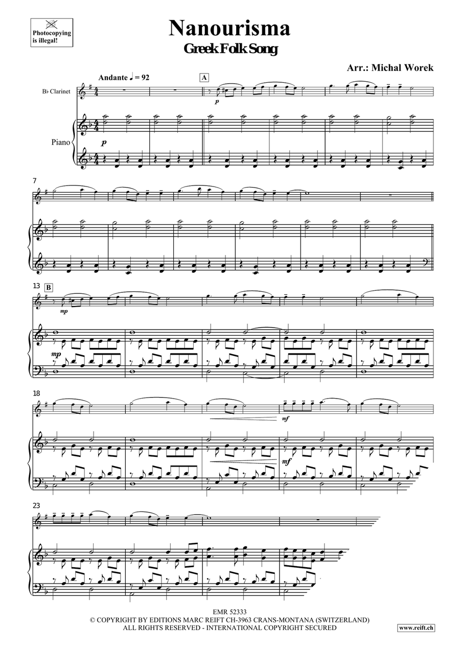 Nanourisma Nanourisma Clarinet Solo scores gallery preview page 3