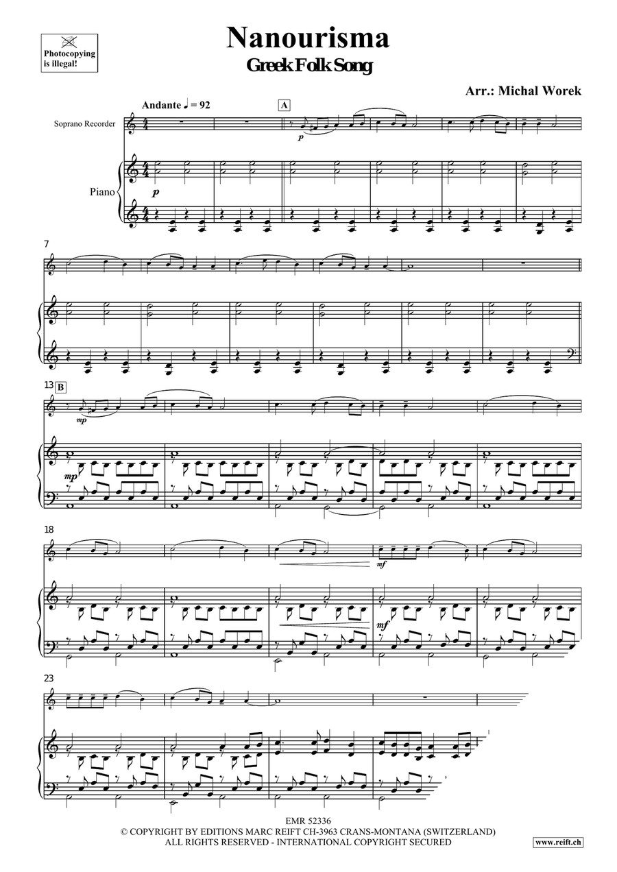 Nanourisma Nanourisma Soprano Recorder scores gallery preview page 3