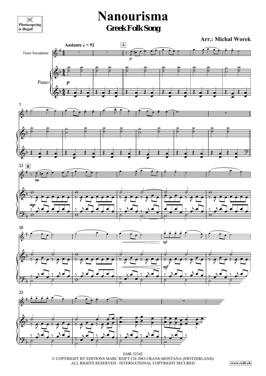 Nanourisma Nanourisma Tenor Saxophone scores gallery preview page 3